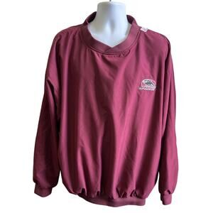 🍂Vantage XL Burgundy Crewneck Sweatshirt Minimal Logo Cozy Athleisure Retro Fit